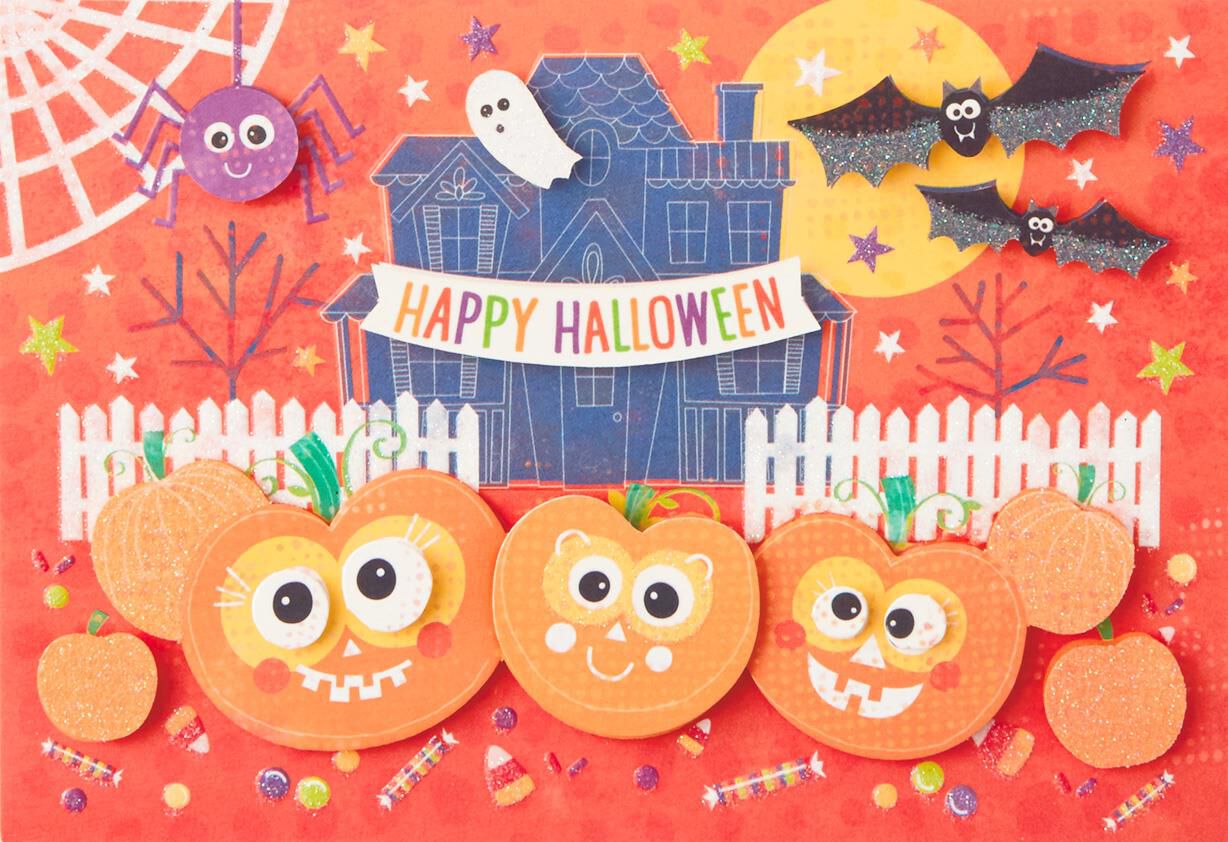 Smiley Pumpkins Halloween Card