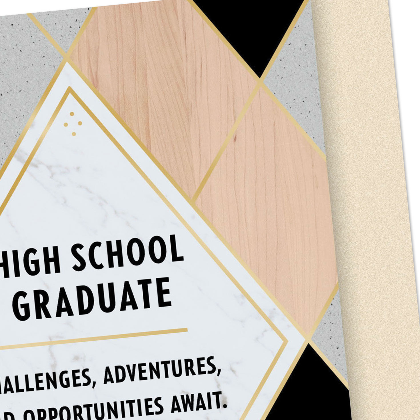 Geometric Pattern High School Graduation Card Card Front Detail image number 4