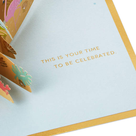 Your Time to Celebrate Tropical Beach 3D Pop-Up Card, , large image number 3