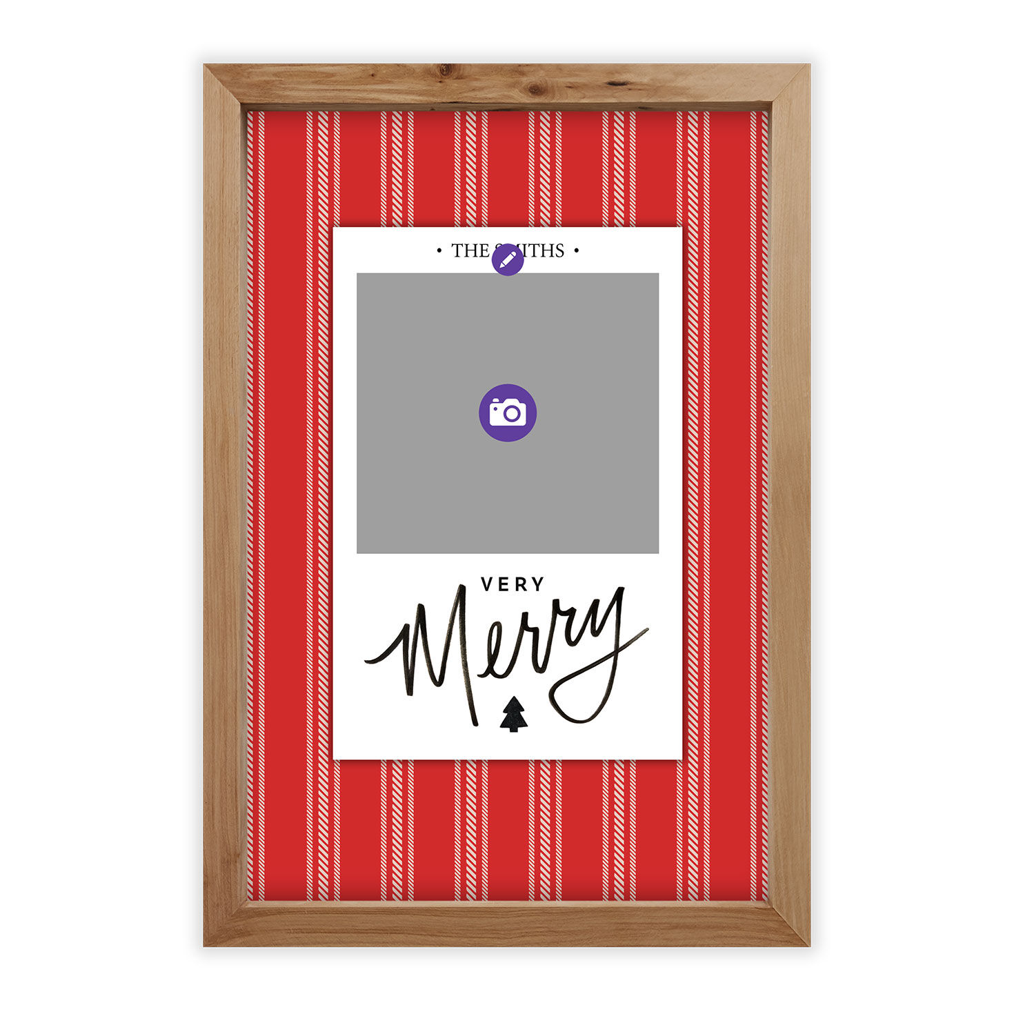 Rustic Very Merry Flat Christmas Photo Card, , large image number 5