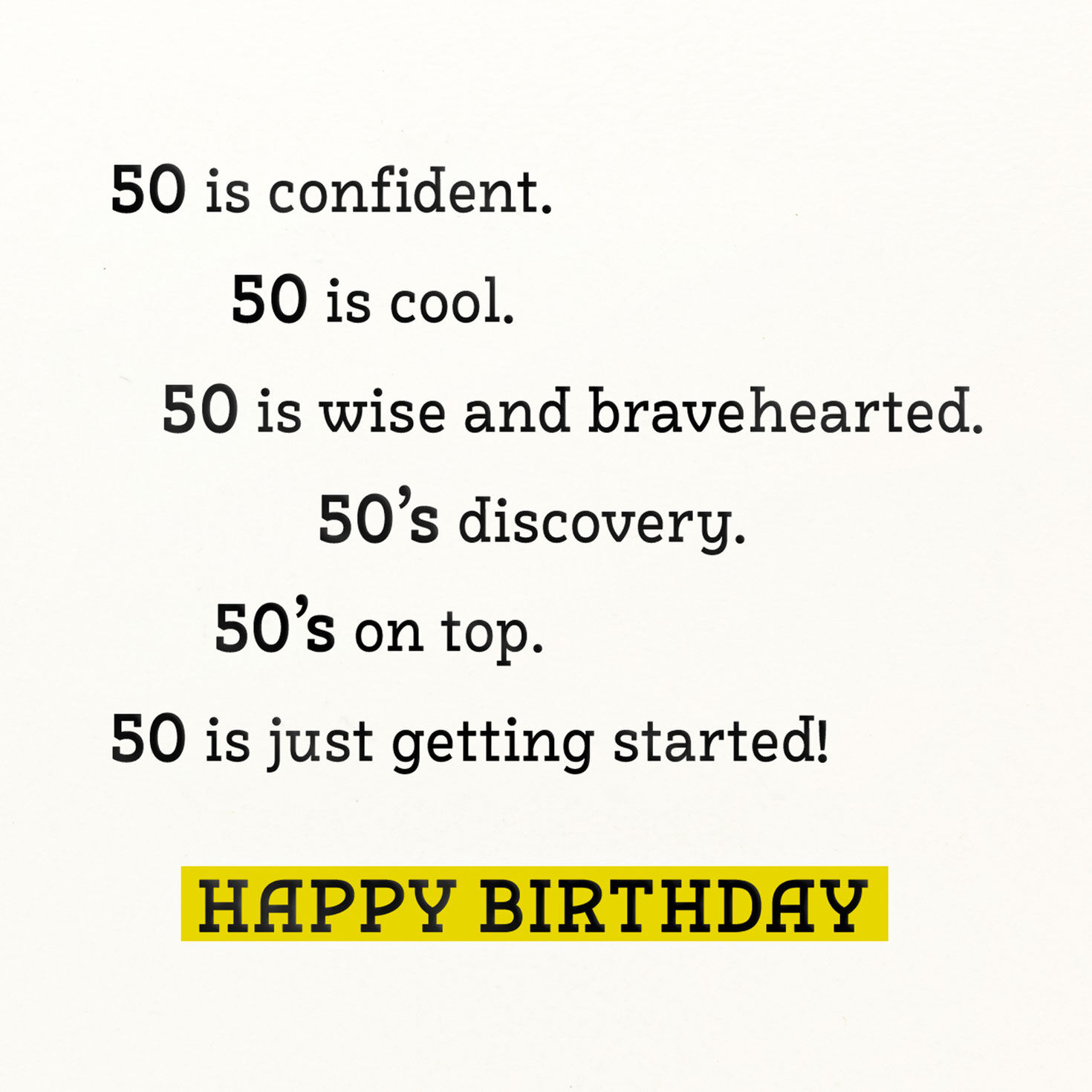 Colorful and Silver 50th Birthday Card Sentiment image number 3