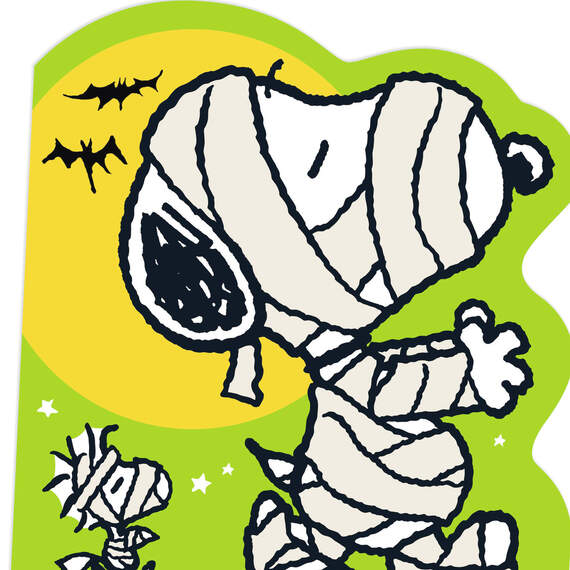 Peanuts® Mummy Snoopy and Woodstock Halloween Card, , large image number 4