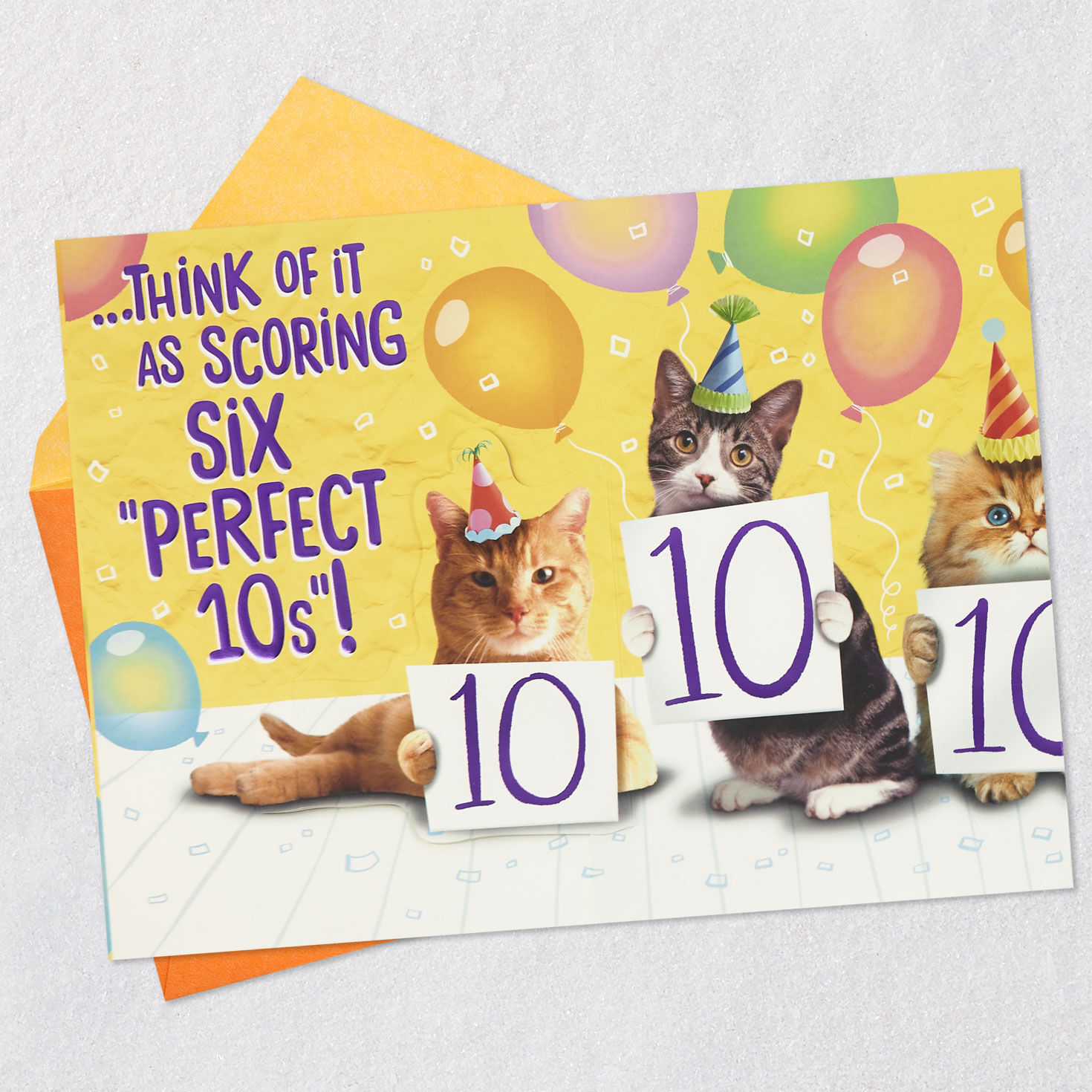 Six Perfect 10s Funny 60th Birthday Card, , large image number 5