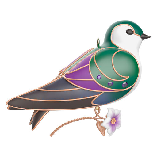 The Beauty of Birds Violet-Green Swallow Ornament, 