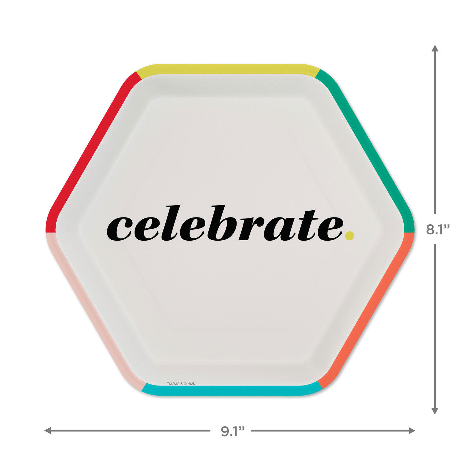 "Celebrate" Hexagonal Dessert Plates, Set of 8 for only USD 4.99 | Hallmark