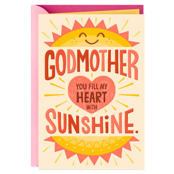 You Fill My Heart With Sunshine Mother's Day Card for Godmother, , large image number 1