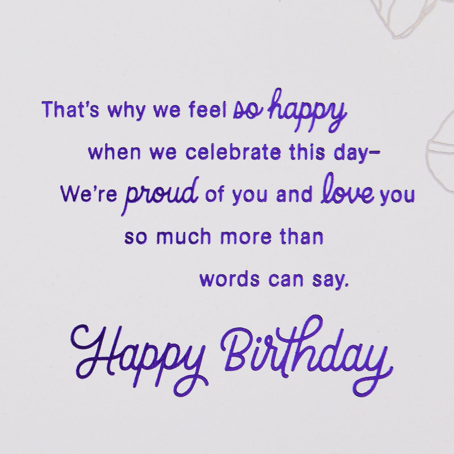 Purple Circles and Flowers Birthday Card From Both sentiment image number 3