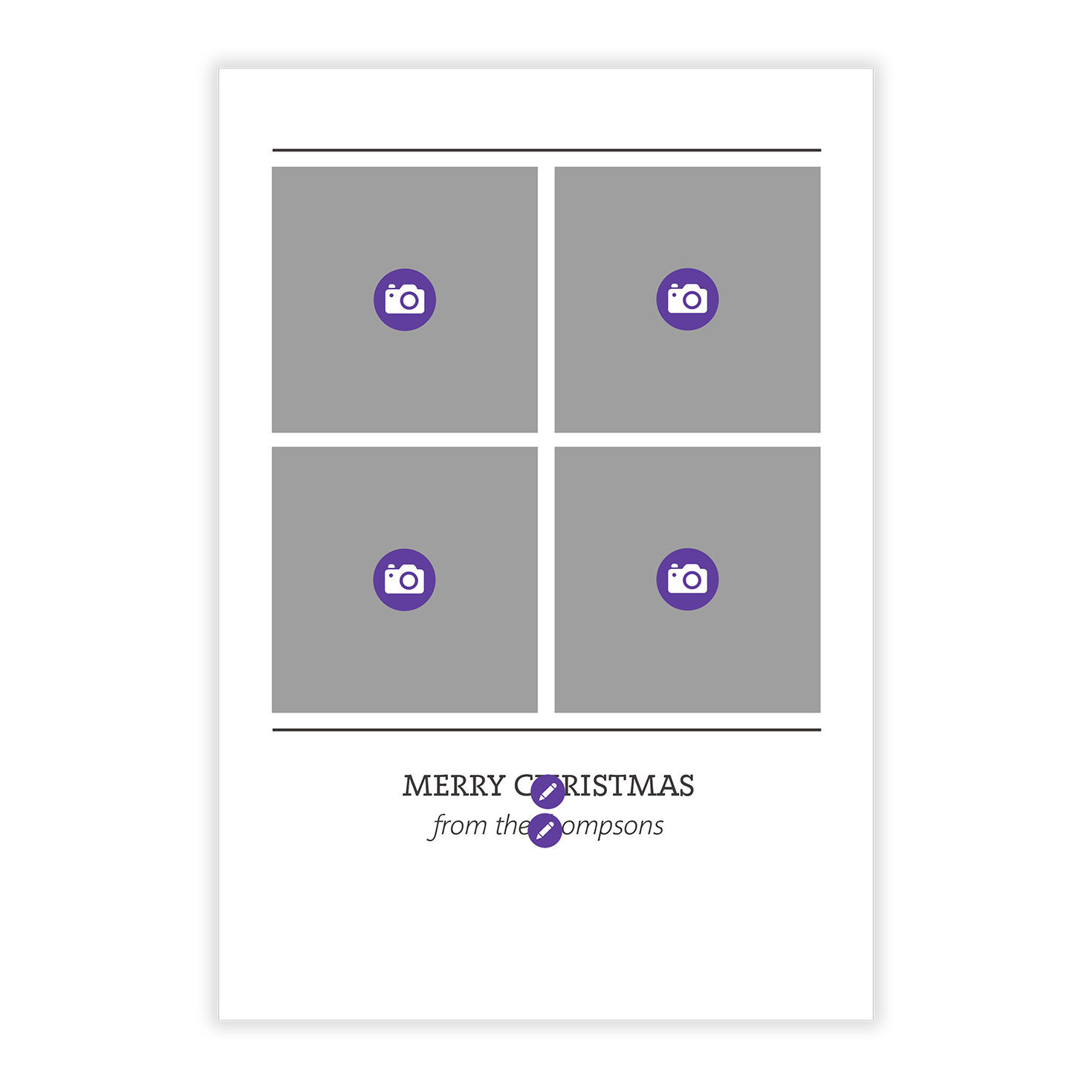 Create Your Own Collage Flat Christmas Card, , large image number 5