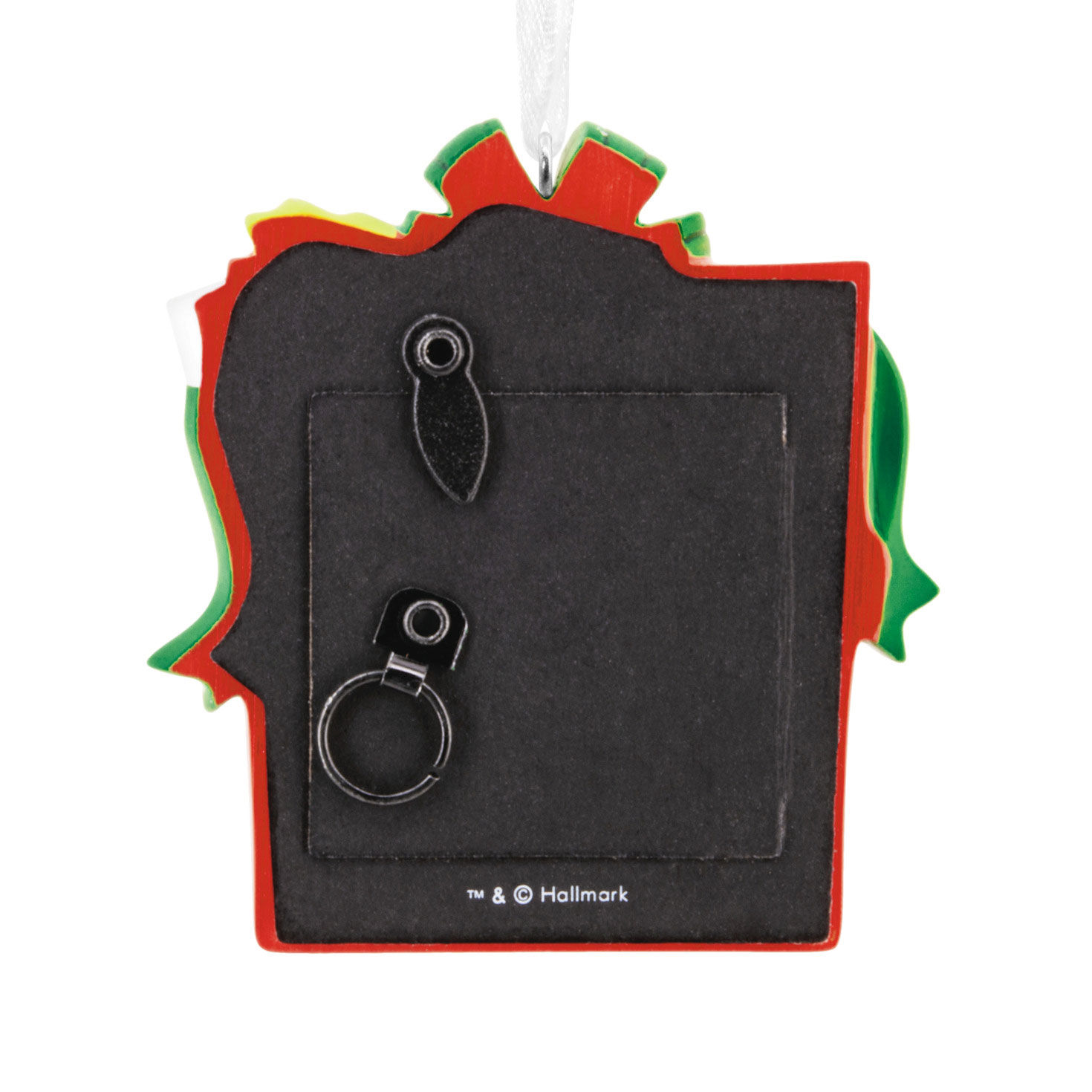 Red Gift Religious Photo Frame Christmas Ornament Back image number 6