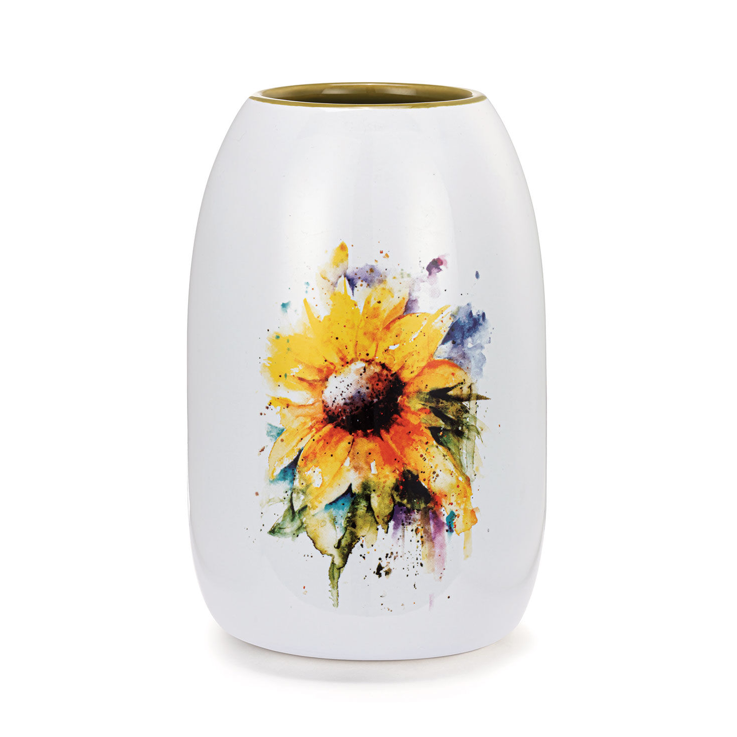 Demdaco Sunflower Vase, 7"