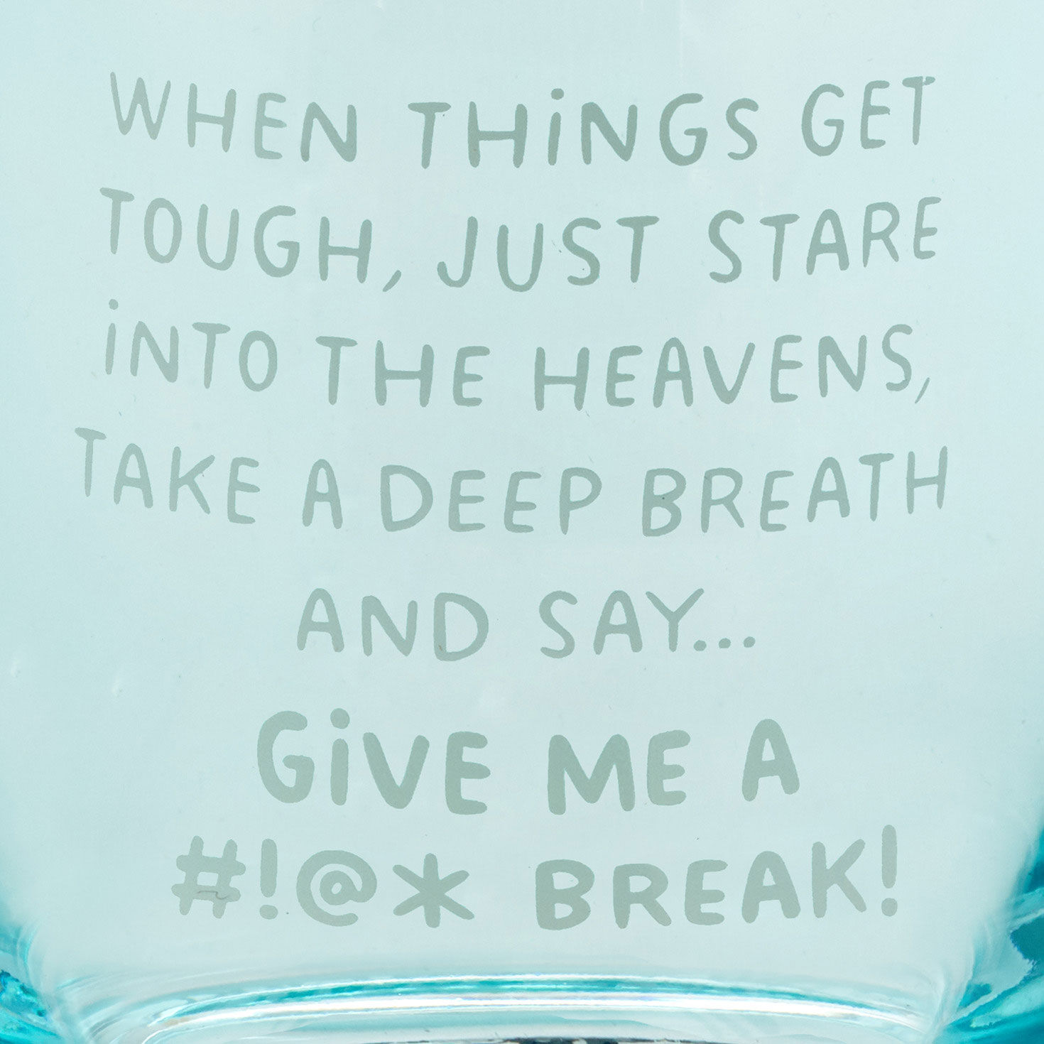 When Things Get Tough Funny Rocks Glass, 12 oz., , large image number 3