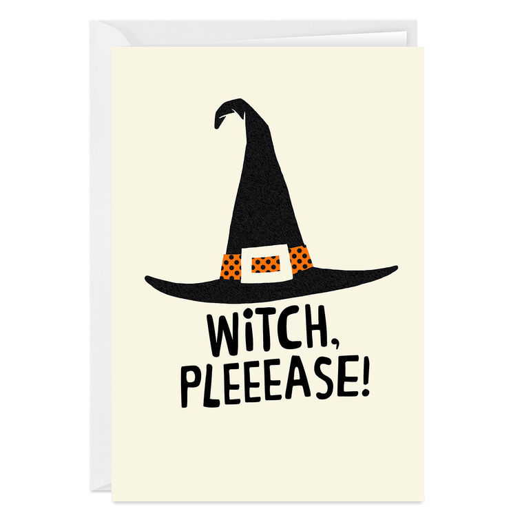 Witch Please Funny Custom Halloween Card
