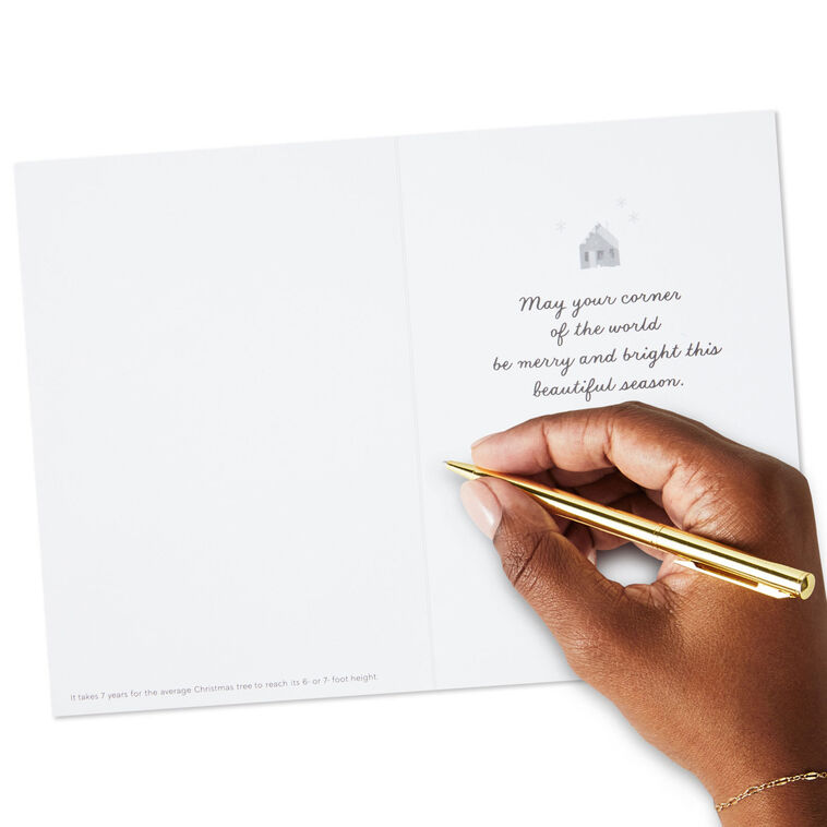 Wintry Homes and Cars UNICEF Boxed Christmas Cards Signing card image number 7