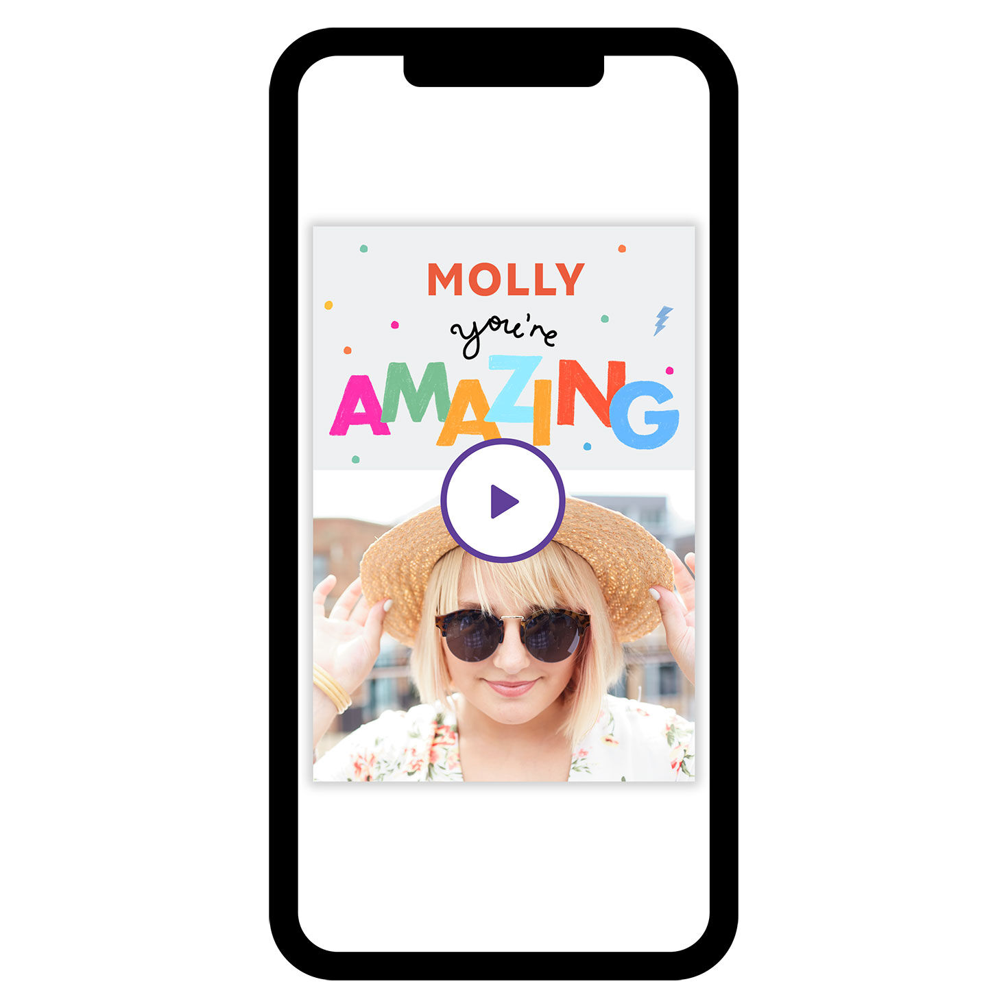 Personalized You're Amazing Photo Card  image number 1