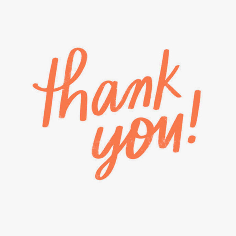 Orange and Yellow Word Bubble Thank You Card Sentiment image number 2