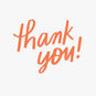 Orange and Yellow Word Bubble Thank You Card Sentiment image number 2