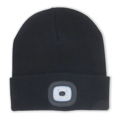 Night Scout Light-Up Rechargeable LED Beanie, Black, 