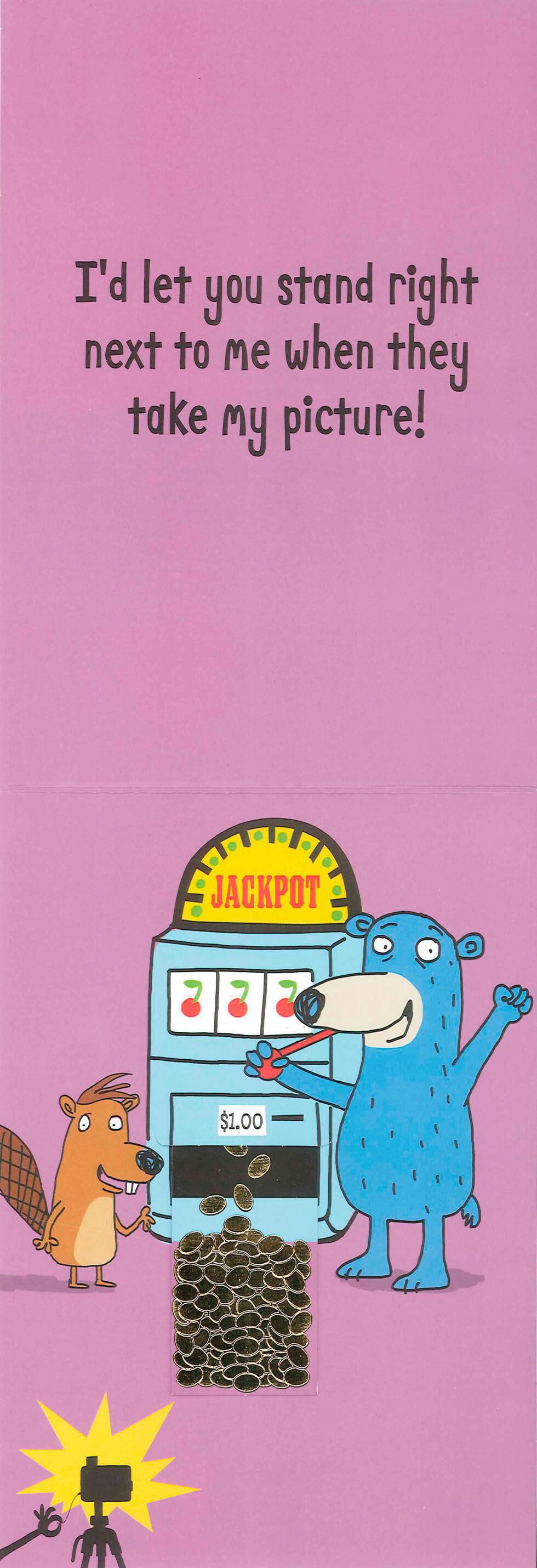 Slot Machine Funny Friendship Card