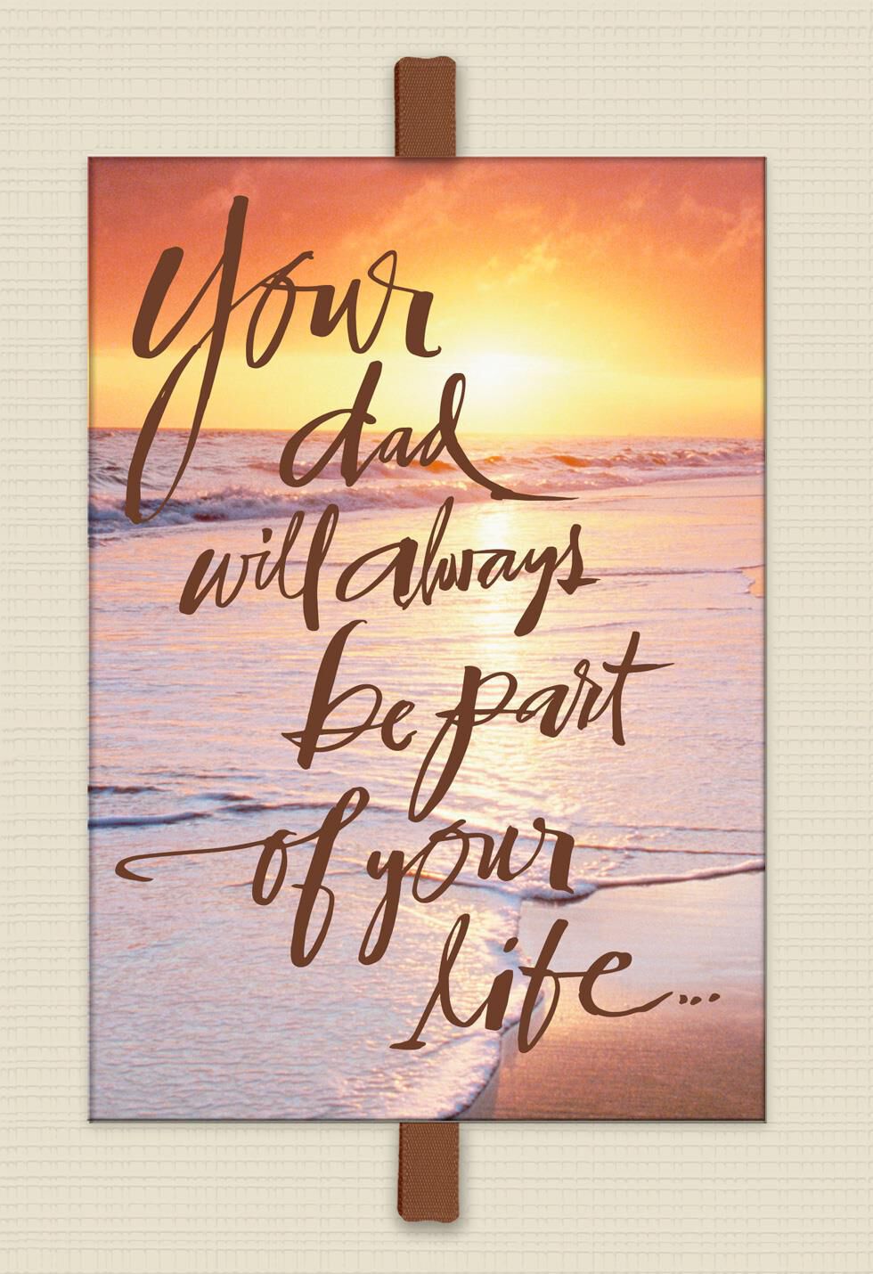 Sunset on the Beach Sympathy Father's Day Card