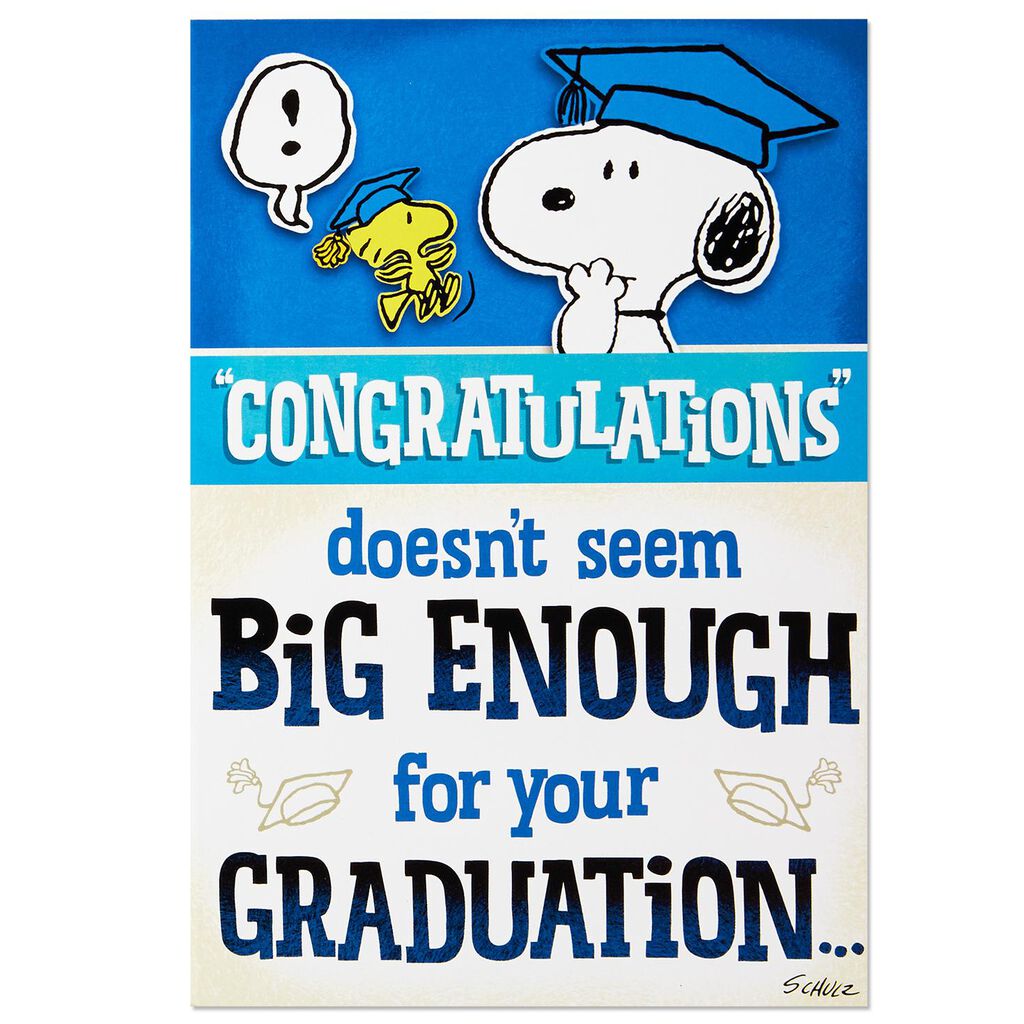 peanuts big congratulations graduation card greeting cards hallmark
