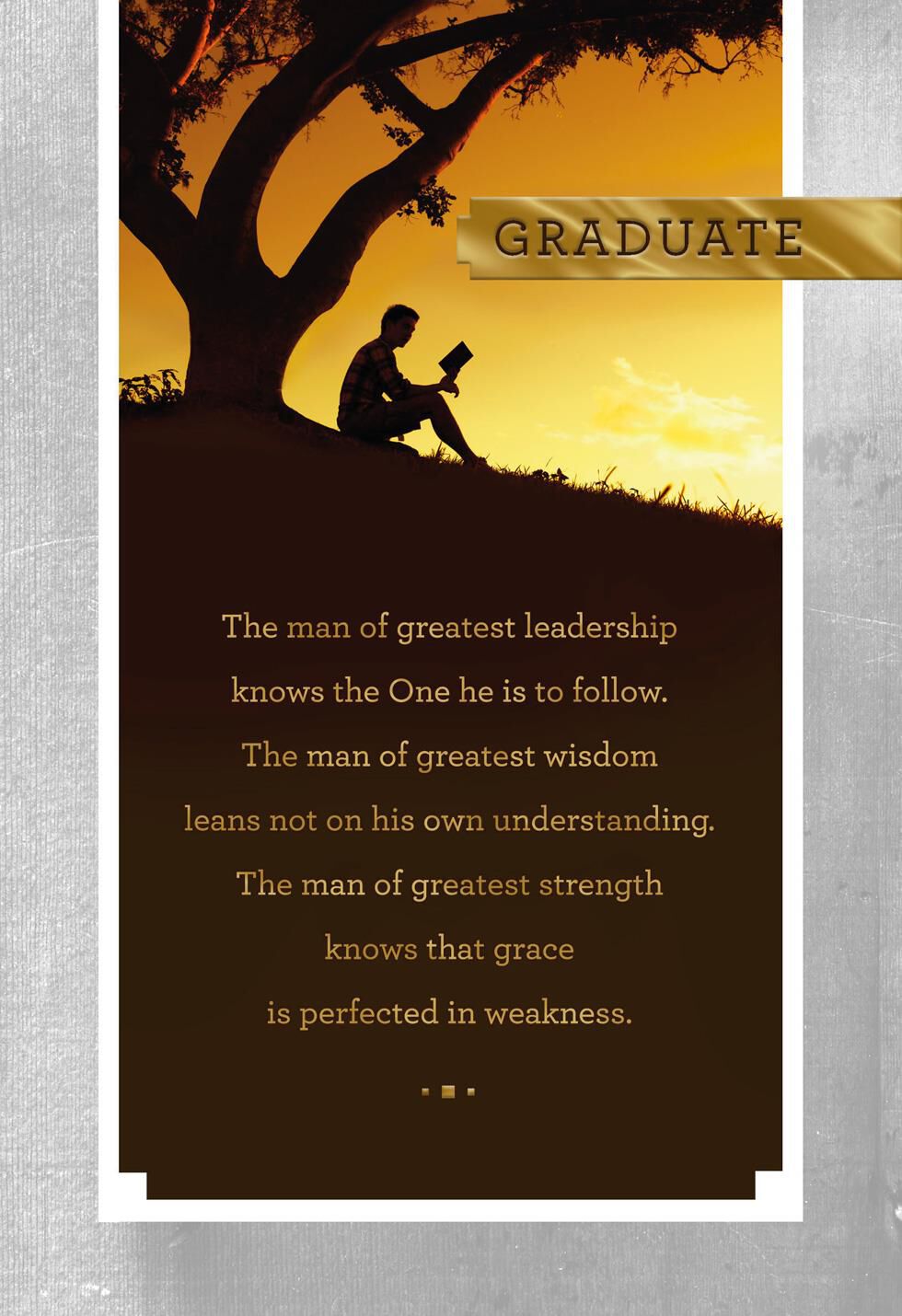 Be Strong and Courageous Religious Graduation Card