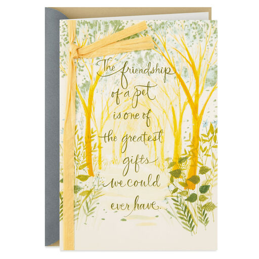Tree Canopy Loss of Pet Sympathy Card, 