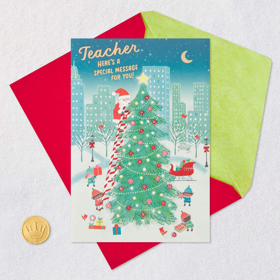 Many Thanks for All You Do Christmas Card for Teacher, , large image number 5