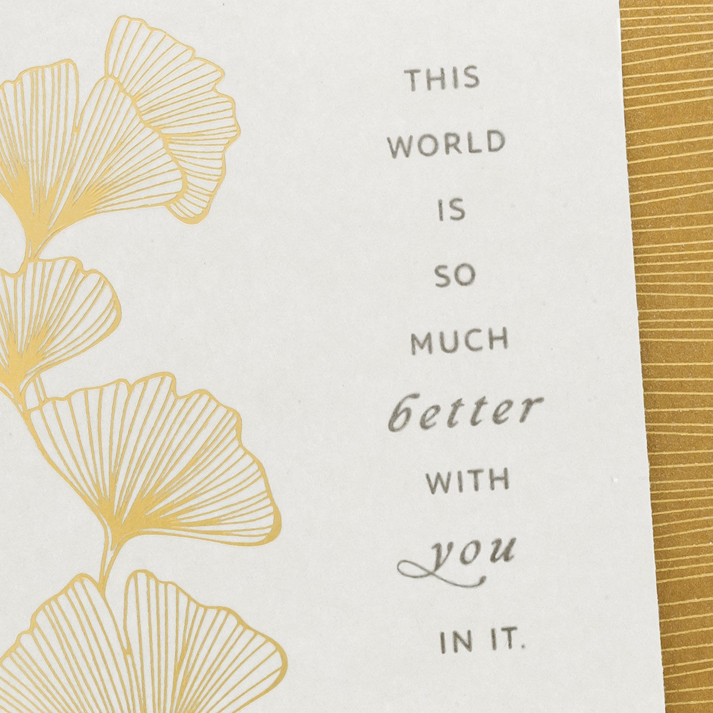 Yellow Gingko Leaves Support Card Card Front Detail image number 4