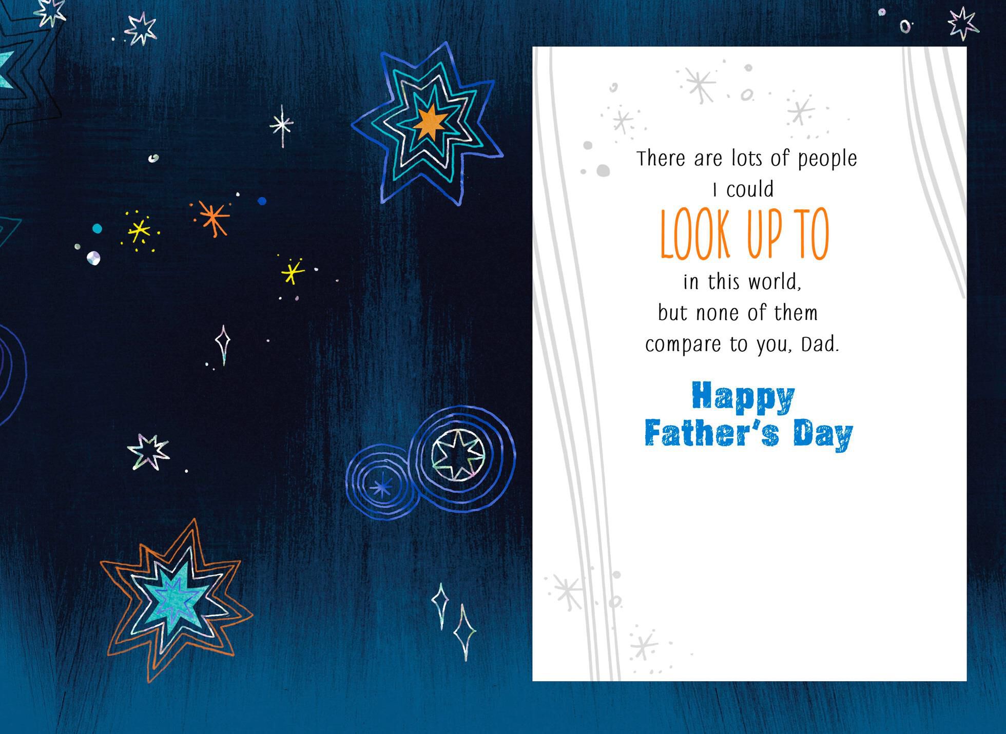 I Look Up to You Father's Day Card