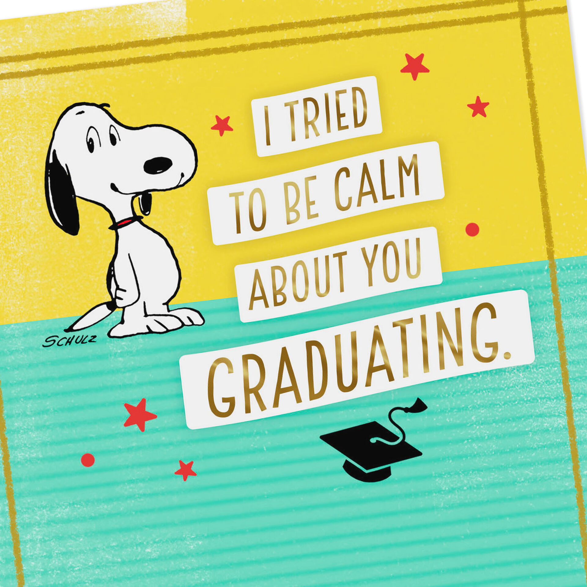 Peanuts® Snoopy Staying Calm Graduation Card Greeting Cards Hallmark