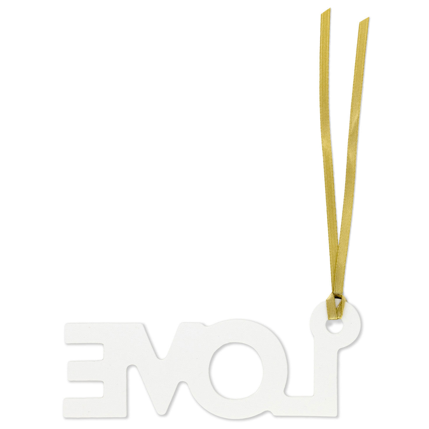 Love Die-Cut Gold Gift Trim With Ribbon Hanger back image number 5