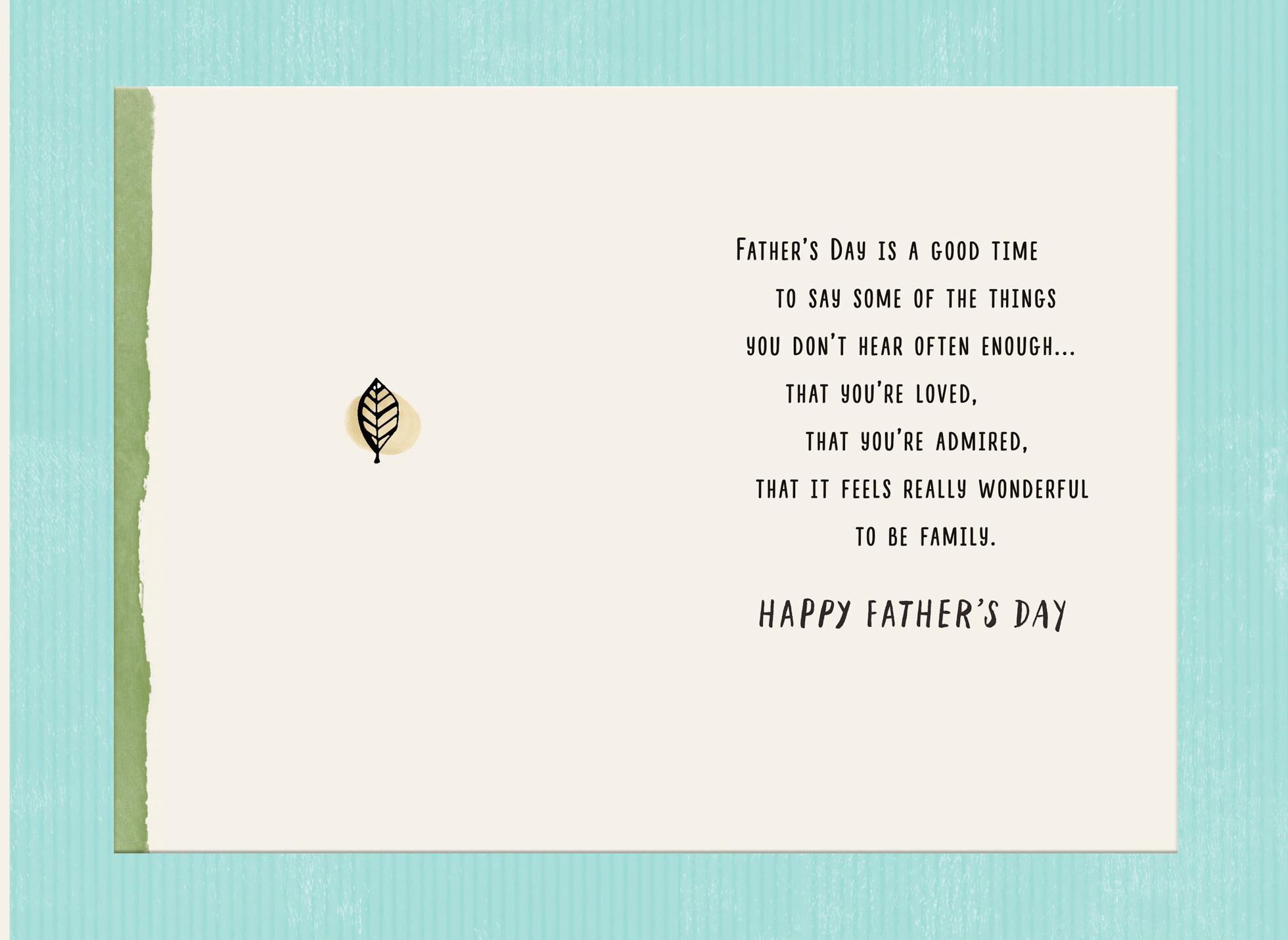 Respected. Loved. Admired. Father's Day Card