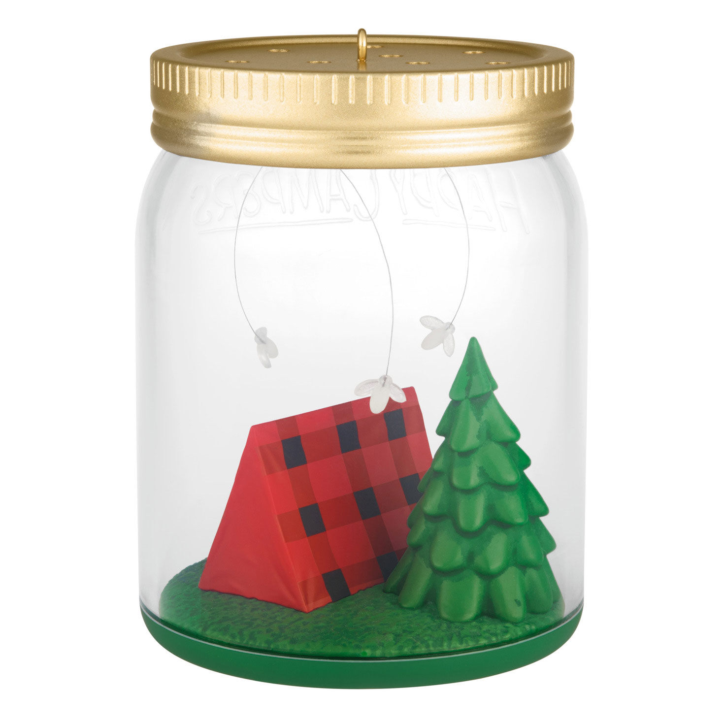 Camp Scene in Mason Jar Keepsake Ornament Back image number 6