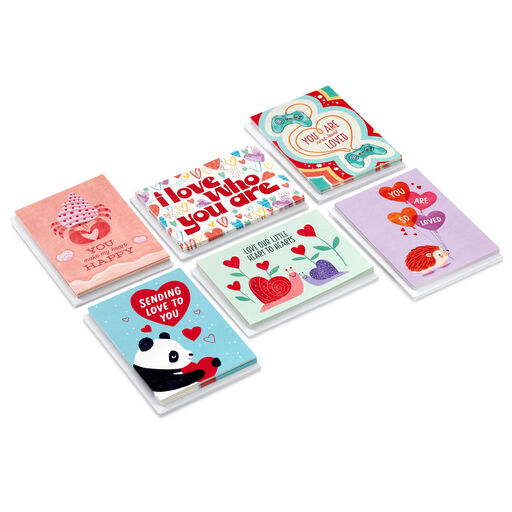 Cute Critters Assorted Blank Valentine's Day Cards, Pack of 36, 