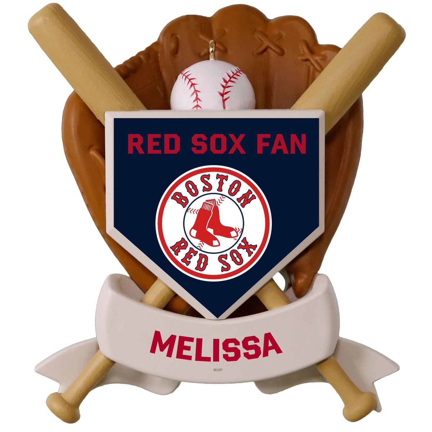 MLB Boston Red Sox™ Baseball Personalized Ornament, Custom Text