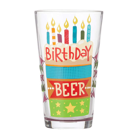 Lolita Birthday Beer Handpainted Pint Glass, 16 oz.