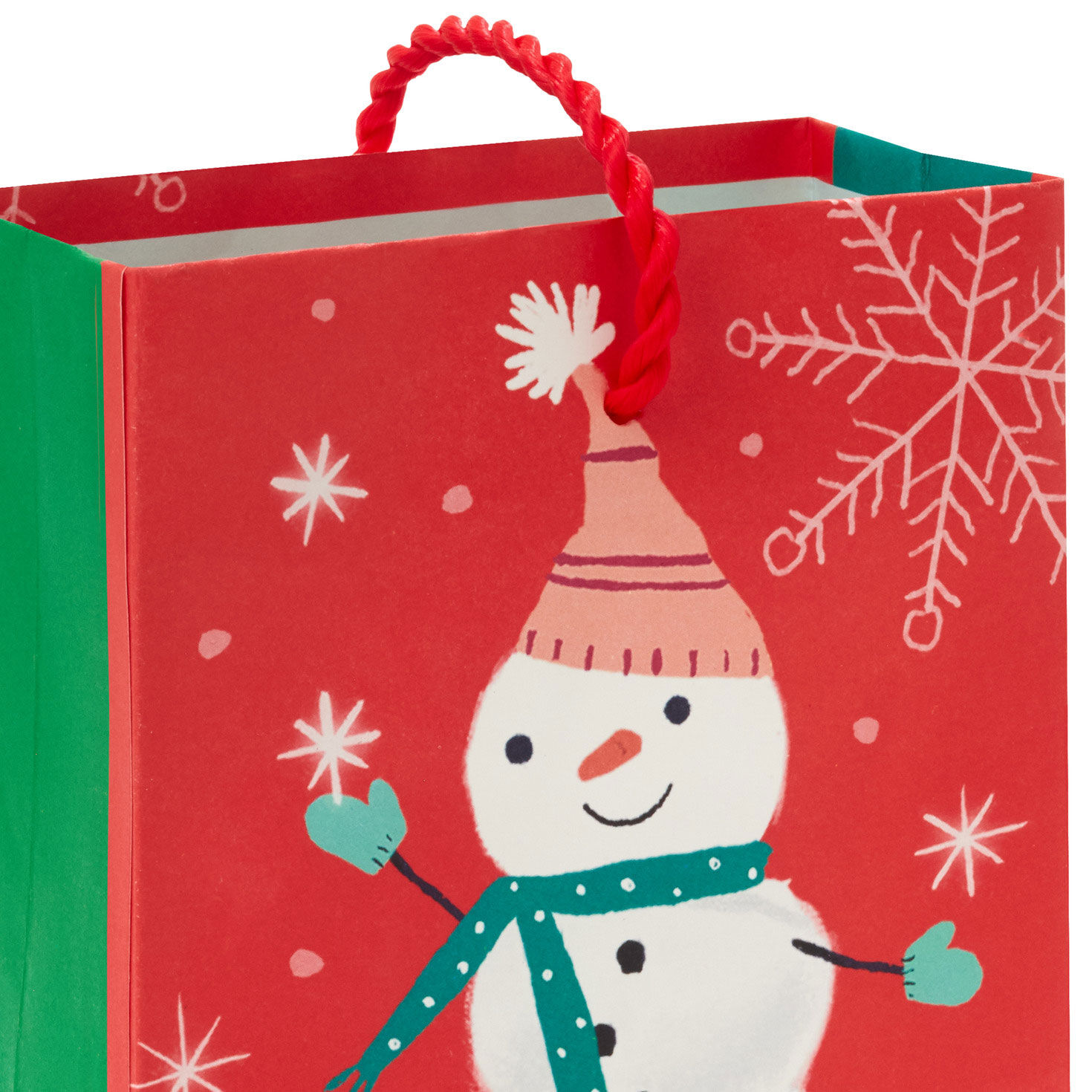 Merry and Bright 3-Pack Christmas Gift Card Bags Handle Detail image number 4
