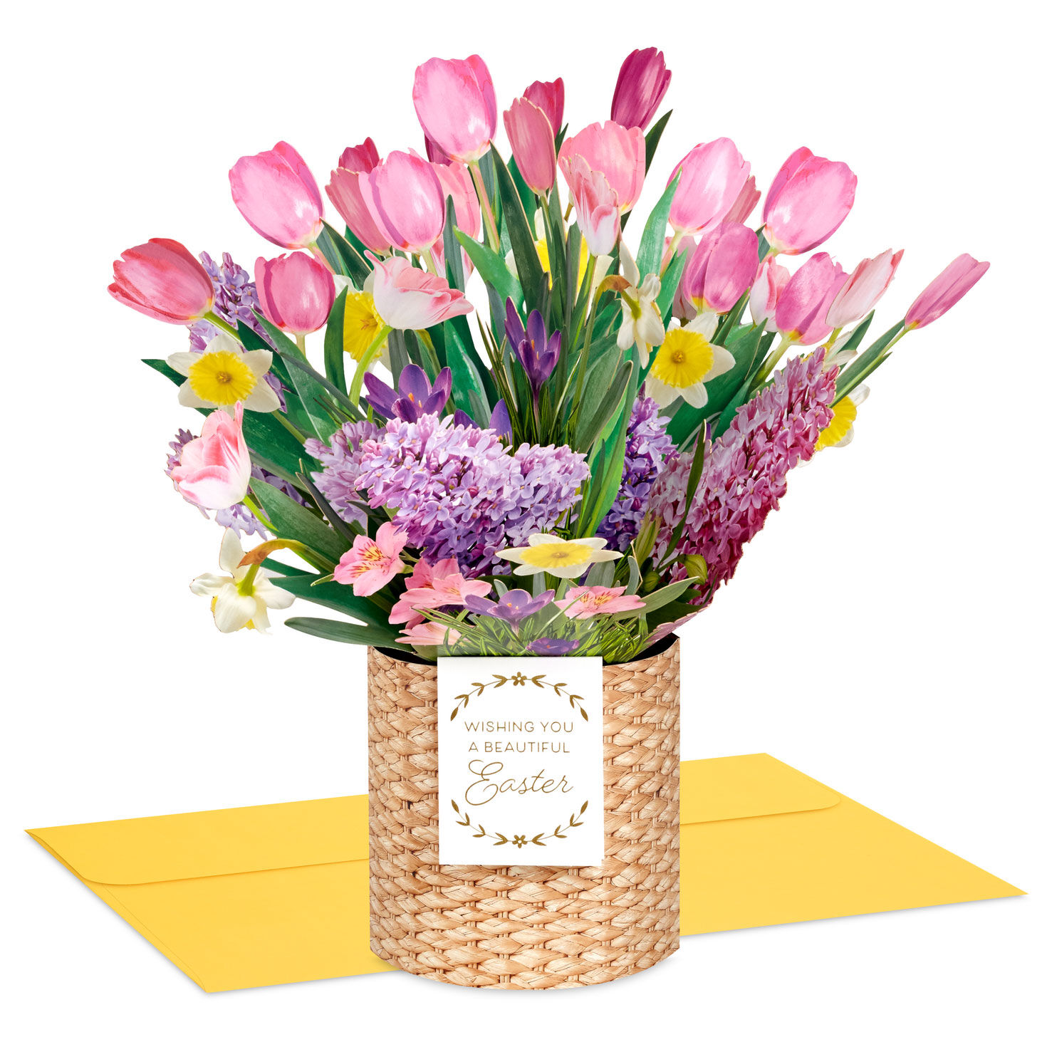 Beautiful Day Spring Flower Bouquet 3D Pop-Up Easter Card
