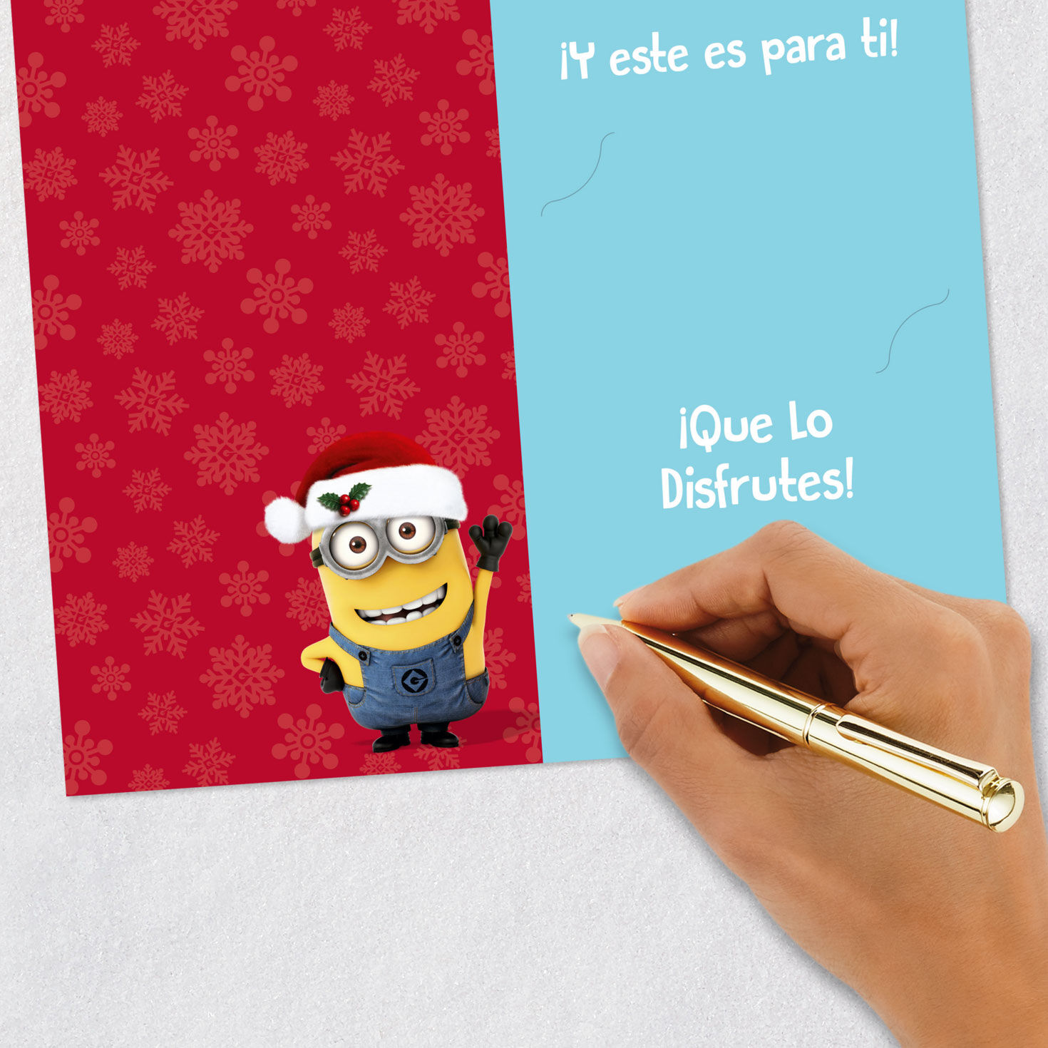 Minions Spanish Gift Card Holder Christmas Card Signing card image number 7