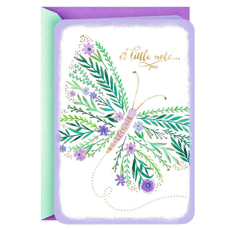 Butterfly Note to Brighten Your Day Card, , large