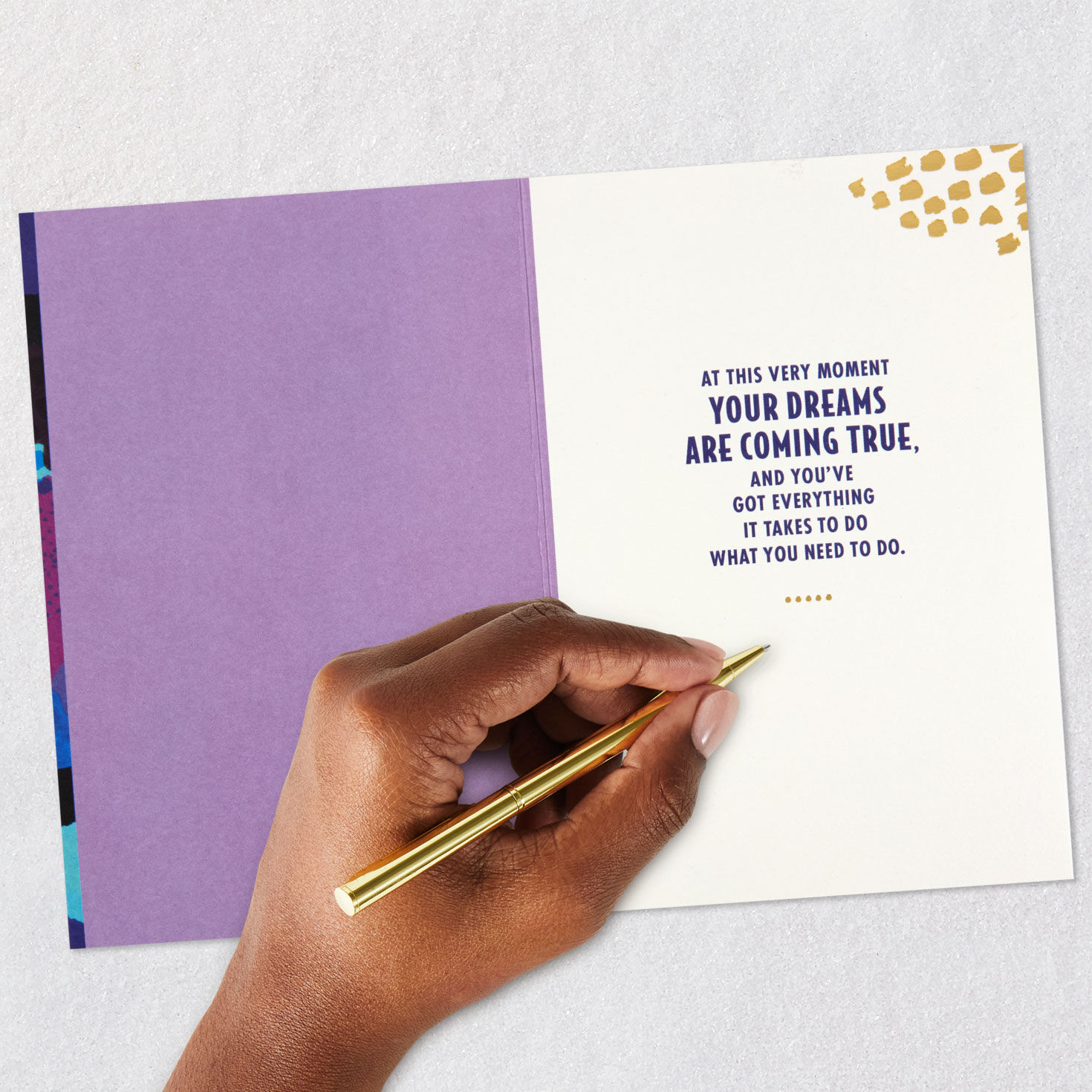 Vibrant Abstract Pattern Encouragement Card for Her Signing card image number 6