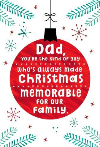 Dad Who Is Now Grandpa Christmas Card