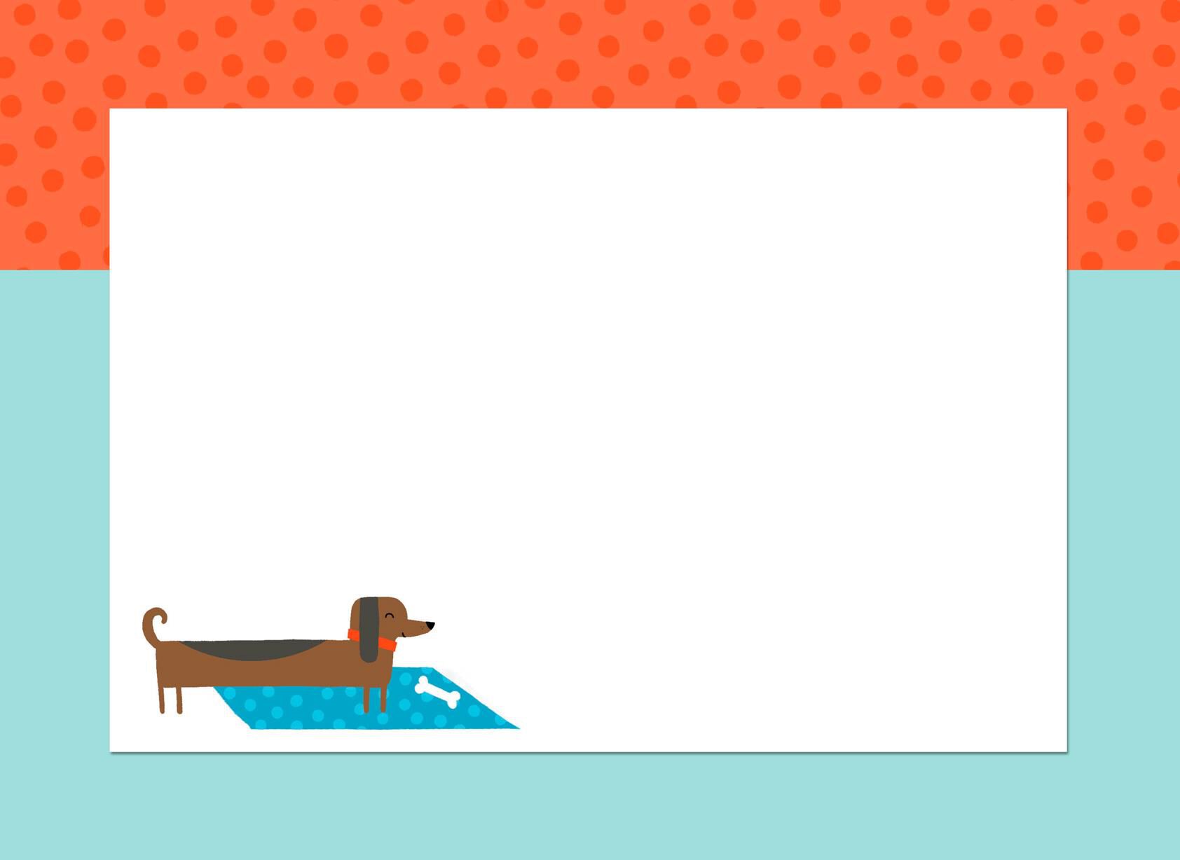 Dog Party Blank Card