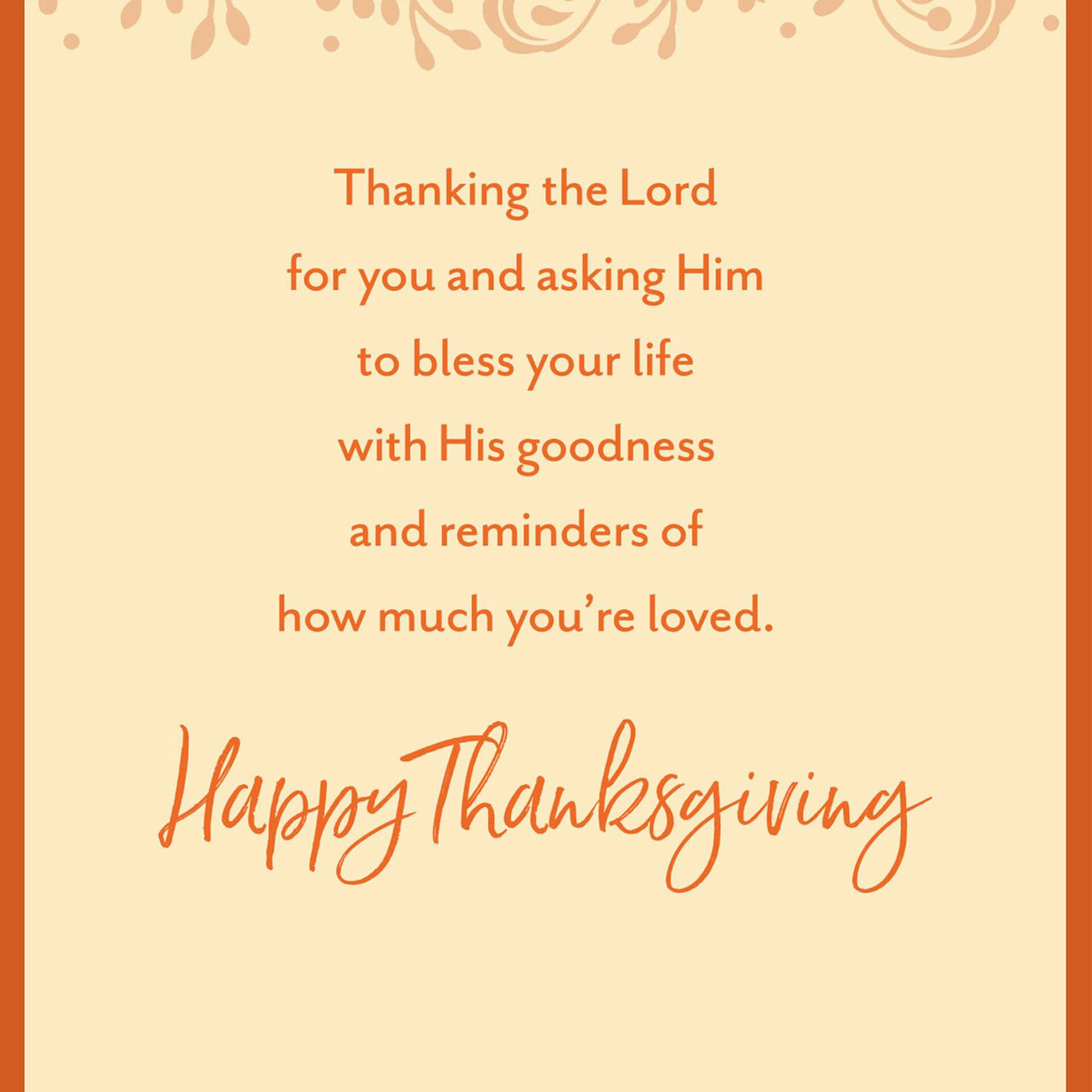 Thanking the Lord for You Religious Thanksgiving Card Greeting Cards