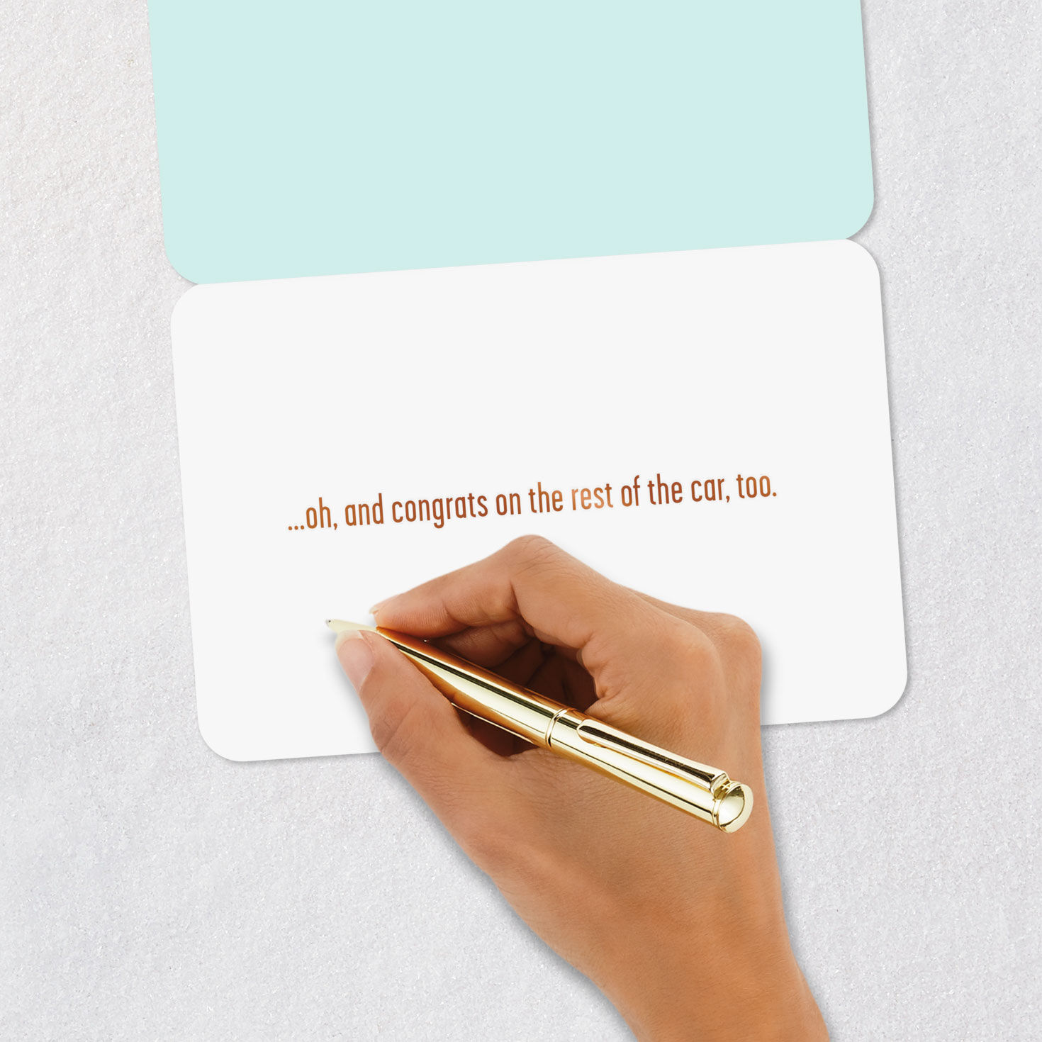 New Wheelz License Plate New Car Congratulations Card Signing card image number 6