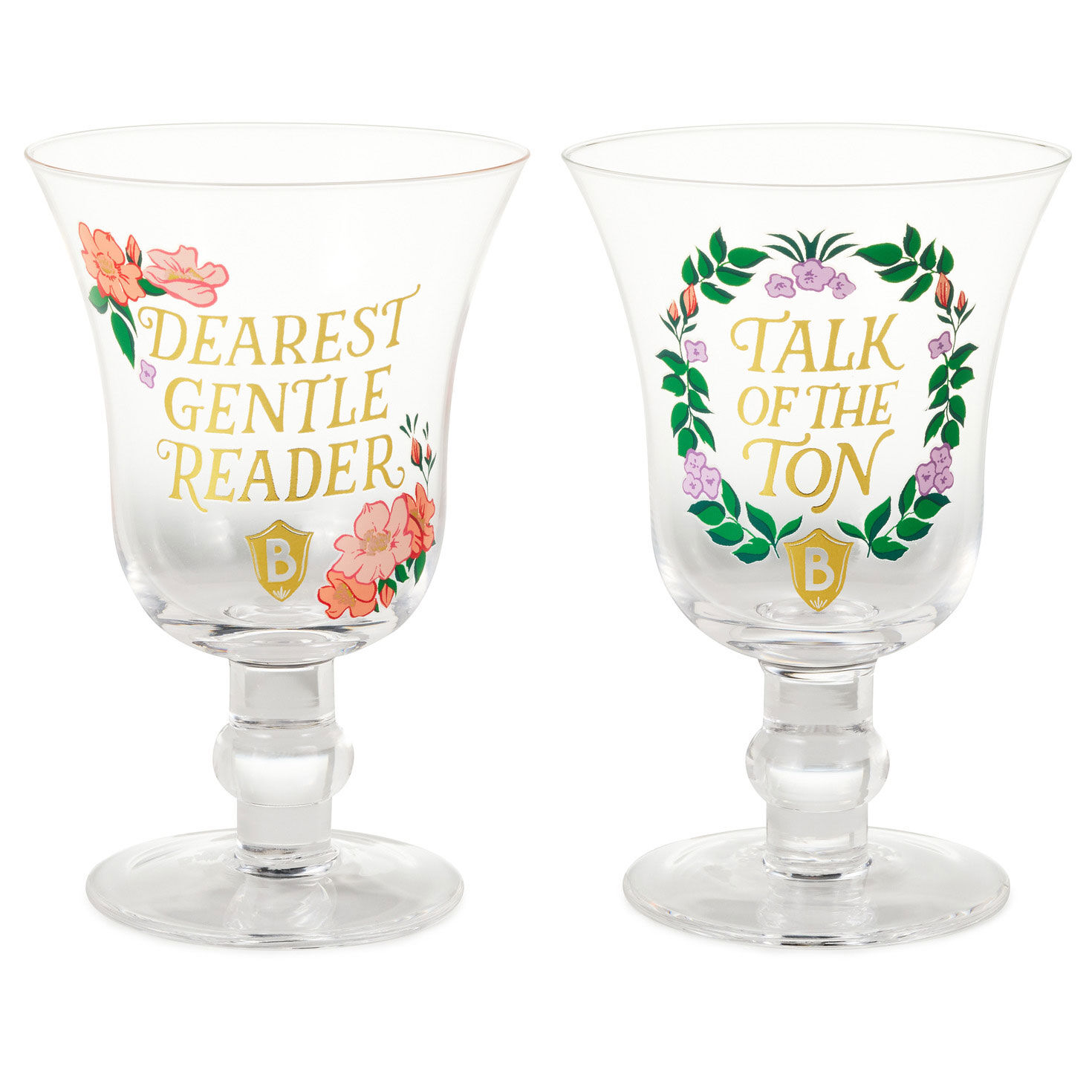 Bridgerton Glass Goblets, Set of 2