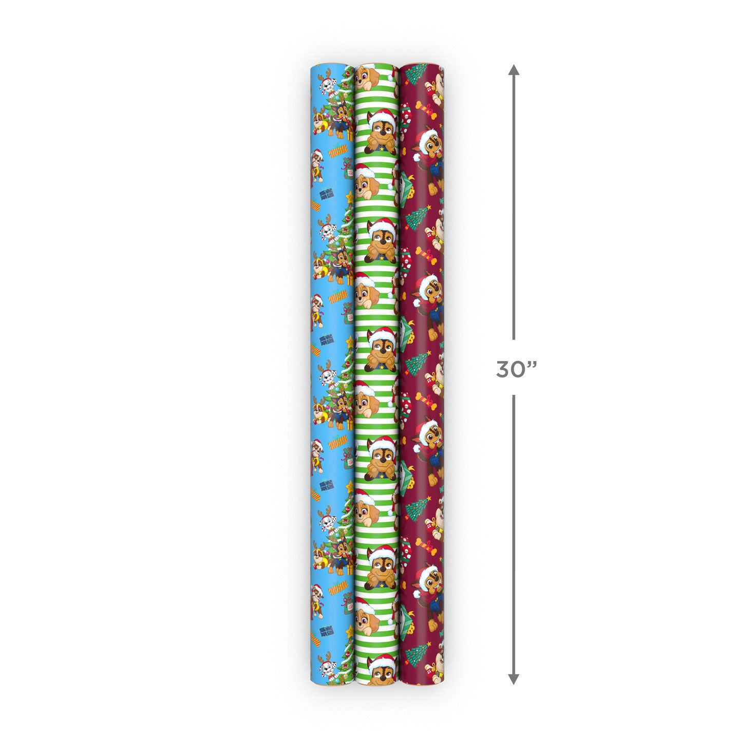 Paw Patrol 3-Pack Christmas Gift Wrap Rolls measurement image number 8
