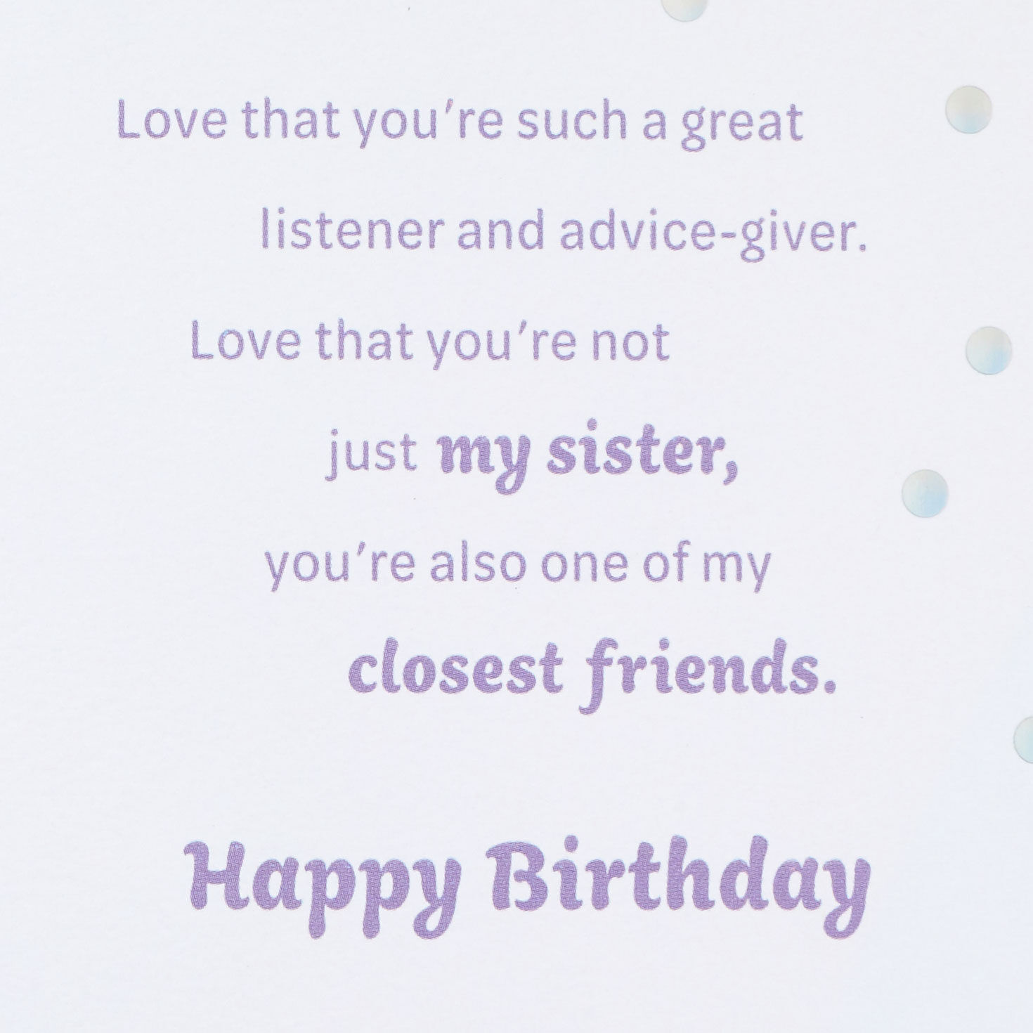 Love So Much About You Birthday Card for Sister, , large image number 3
