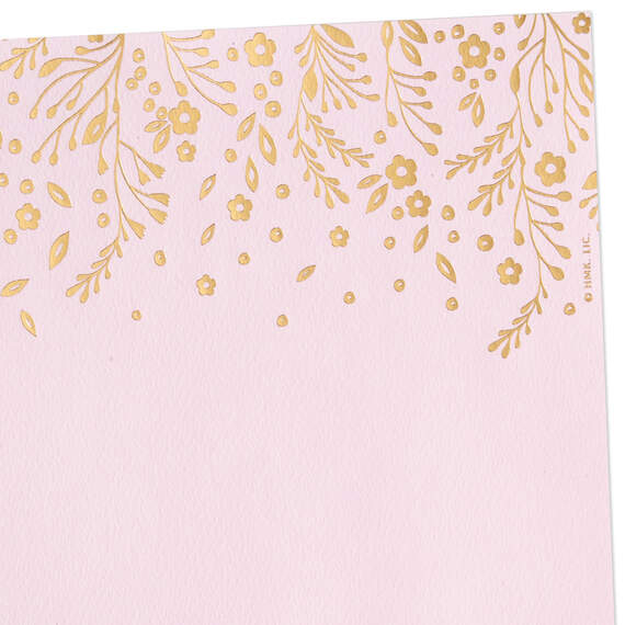 Gold Floral on Pink Stationery Set, Box of 20, , large image number 2