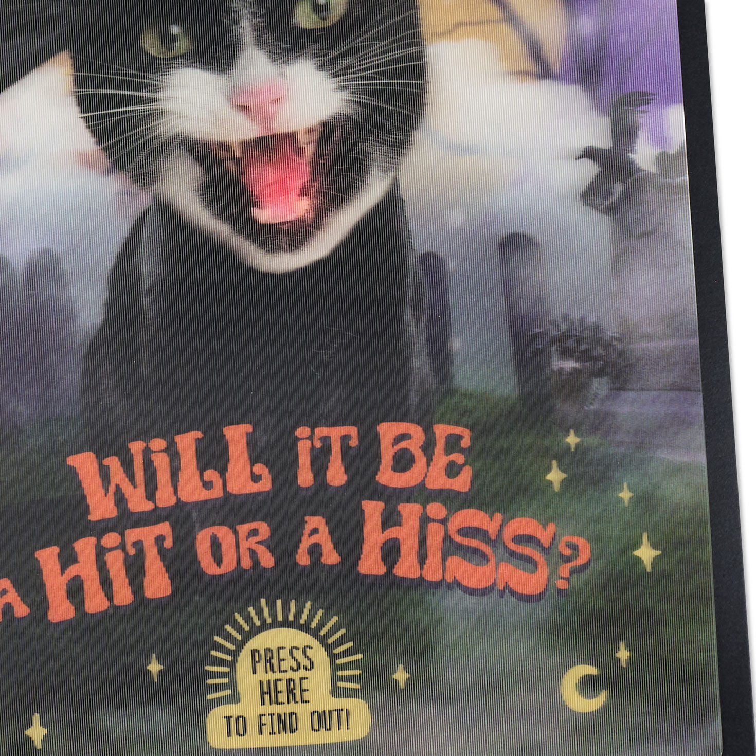 Cat in Witch's Hat Funny Holographic Halloween Card With Sound and Light for only USD 10.99 | Hallmark